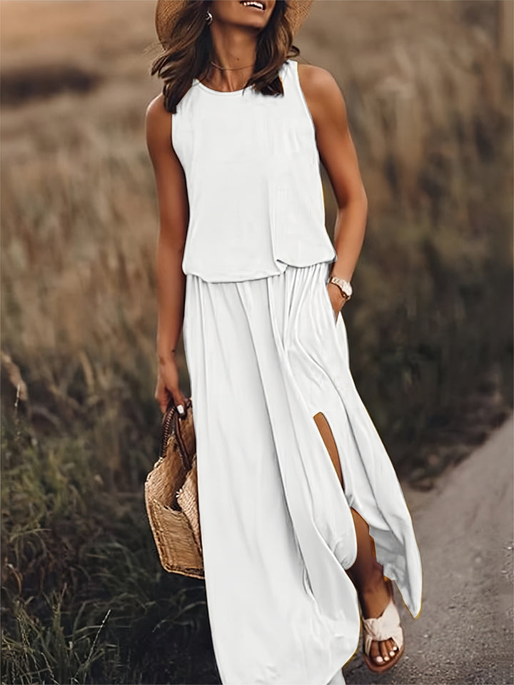 Edna - Schlichtes Boho-Maxikleid aus Modal in verschiedenen Farben
