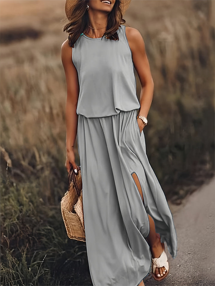 Edna - Schlichtes Boho-Maxikleid aus Modal in verschiedenen Farben