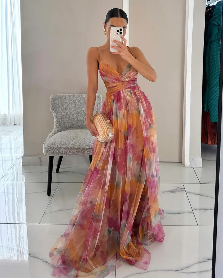 Aira – Raffiniertes Langarmkleid mit Bindebändern