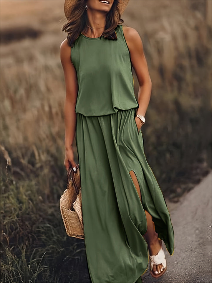 Edna - Schlichtes Boho-Maxikleid aus Modal in verschiedenen Farben