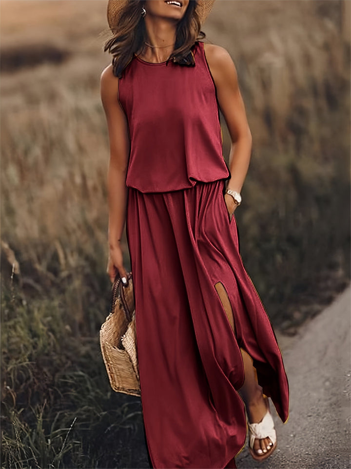 Edna - Schlichtes Boho-Maxikleid aus Modal in verschiedenen Farben