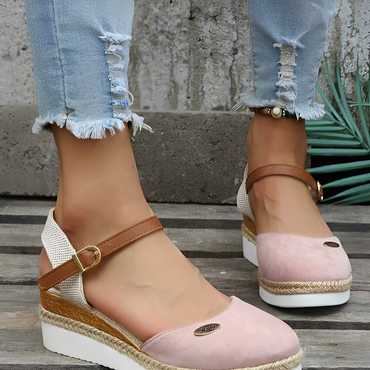Elinor - Gemütliche Hanf-Keilsandalen für Damen