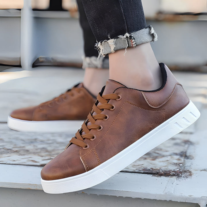 Jerome - Moderne flache Lederschuhe für Herren
