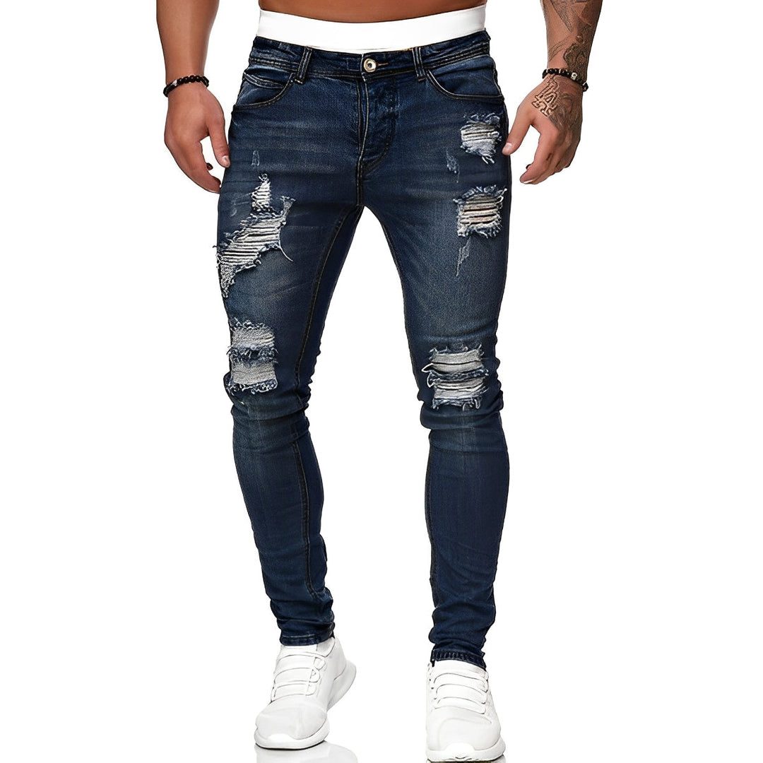 Claud - Herren-Slim-Fit-Jeans mit Rissen