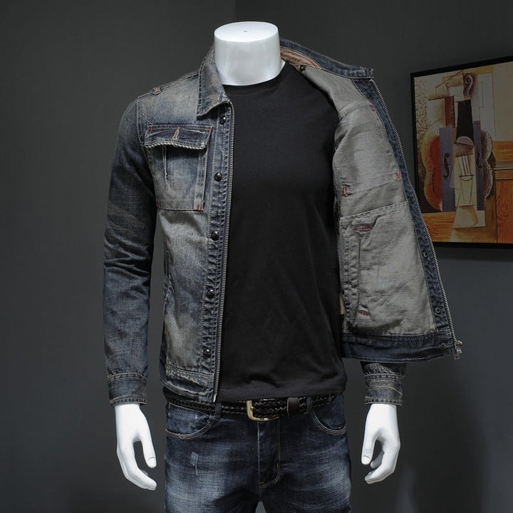 Lennon - Klassische bequem sitzende Jeansjacke für Männer