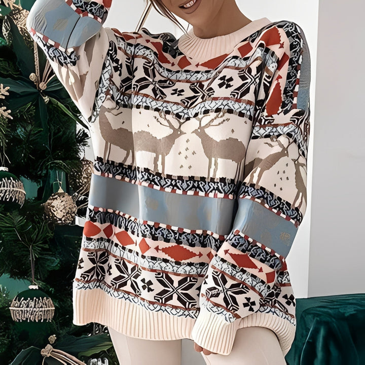 Rosemary - Eleganter, warmer Weihnachtspullover für Damen