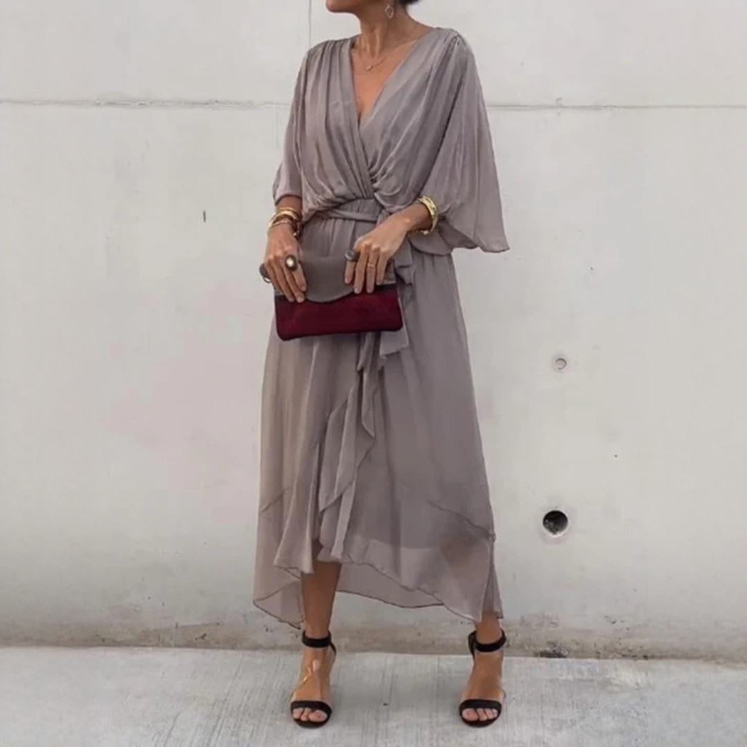 Demara - Elegantes Kleid mit V-Ausschnitt für Frauen