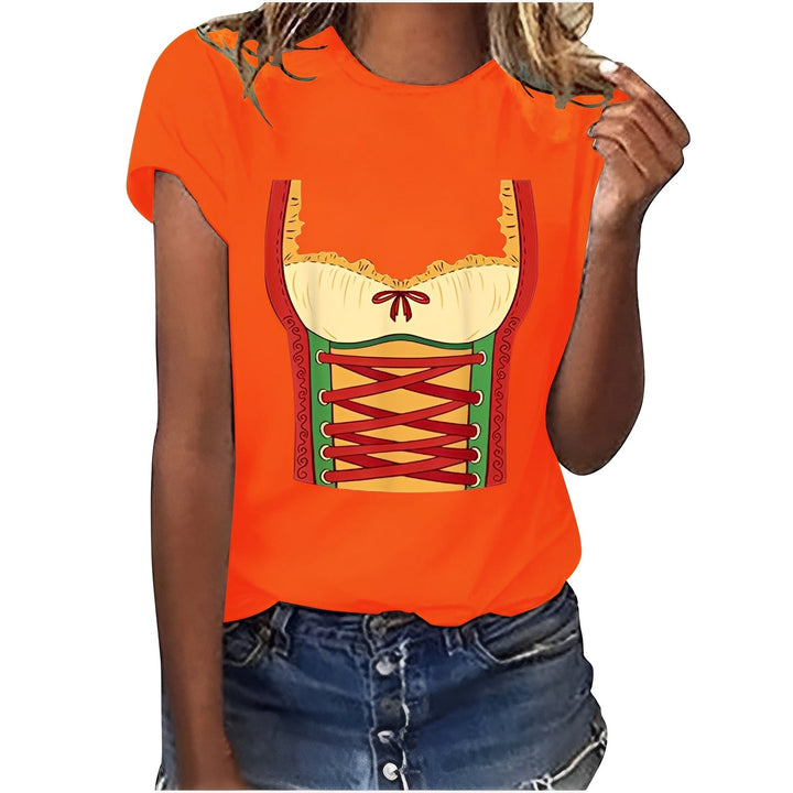 Hazel - Lockeres Oktoberfest-Shirt mit Aufdruck für Damen