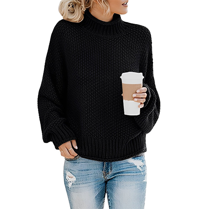 Evalyn - Bequemer Pullover für Damen mit hohem Kragen