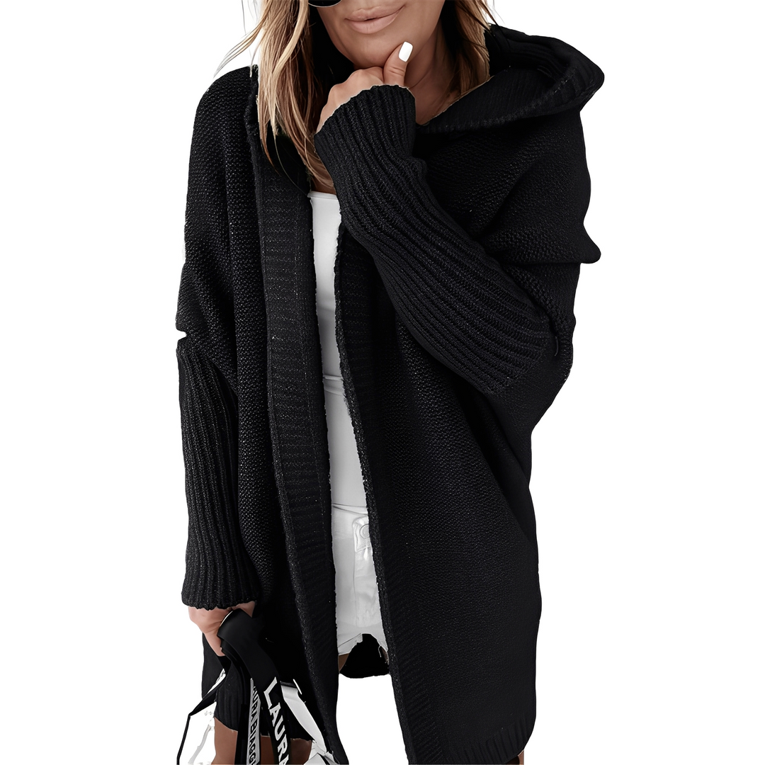 Maryellen - Damen Kapuzen-Strickjacke