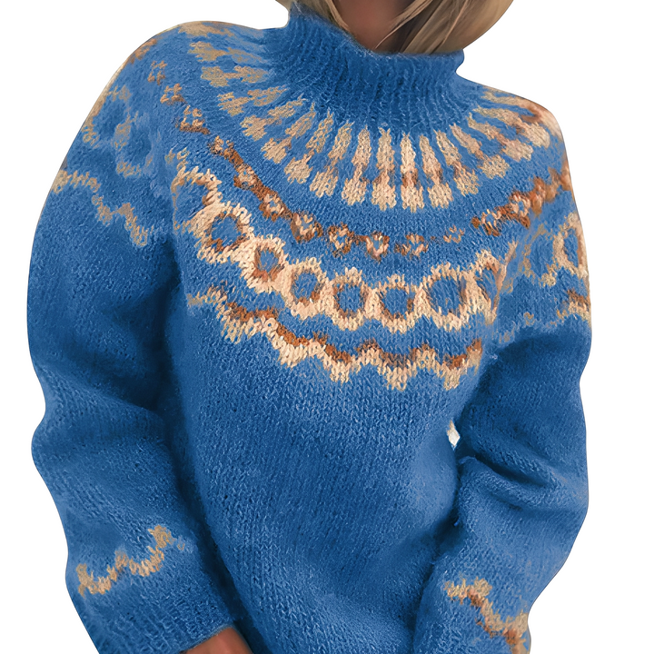 Charlee - Warmer, locker geschnittener Damen-Rollkragenpullover