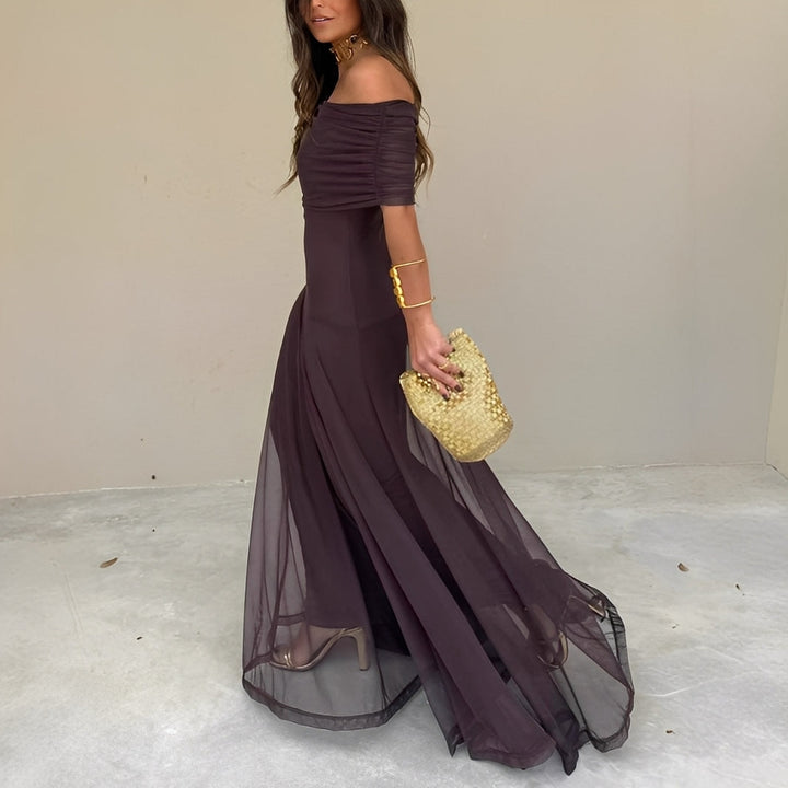 Eunice - Damen-Maxikleid aus elegantem Mesh