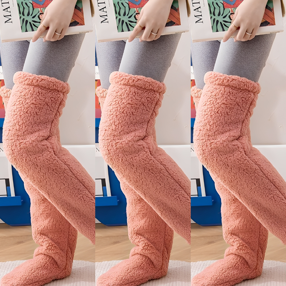 Camellia - Warme, überkniehohe Wintersocken für Damen