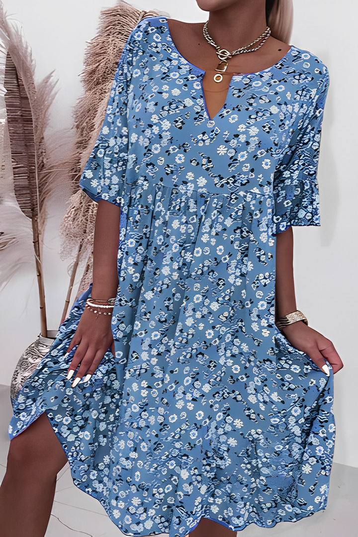 Muriel - Blumendesign mit V-Ausschnitt für Damen
