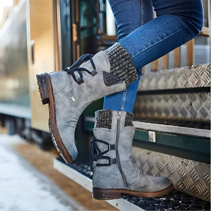 Sharalyn - Gemütliche Winterstiefel für Frauen in mittlerer Wadenhöhe