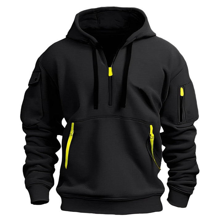 Norton - Stilvoller Herren-Hoodie mit halbem Reißverschluss