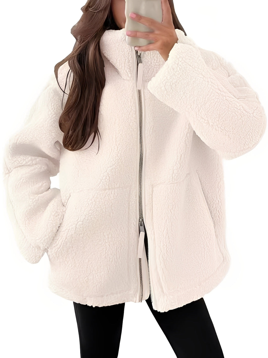 Rowena - Elegante Wolljacke mit Reißverschluss für Damen