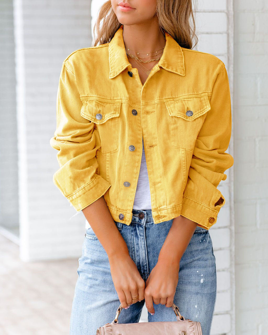 Carolyn - Gemütliche Jeansjacke mit Taschen für Damen