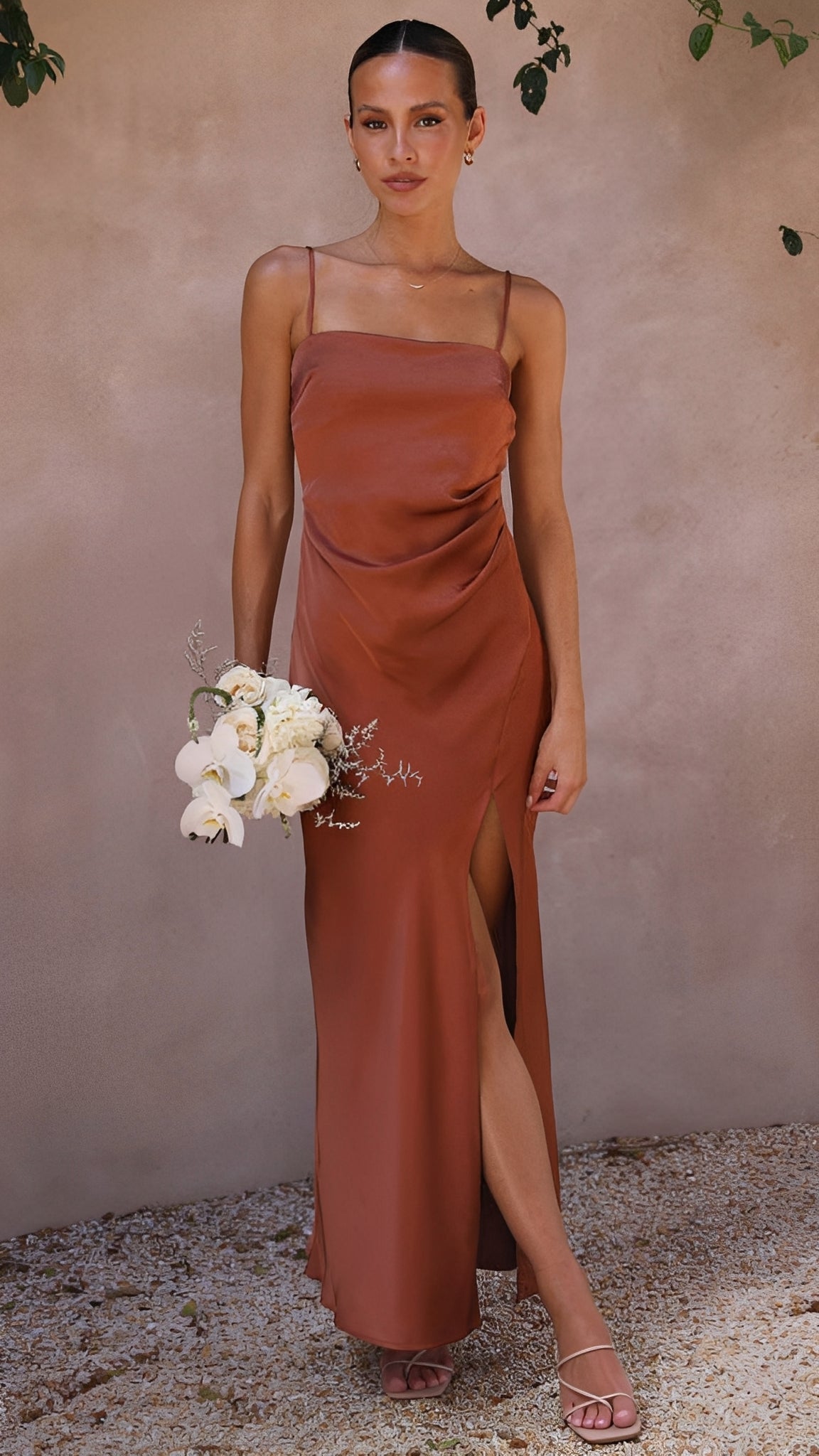 Shelley - Lässiges Slipdress mit Seitenschlitz für Damen