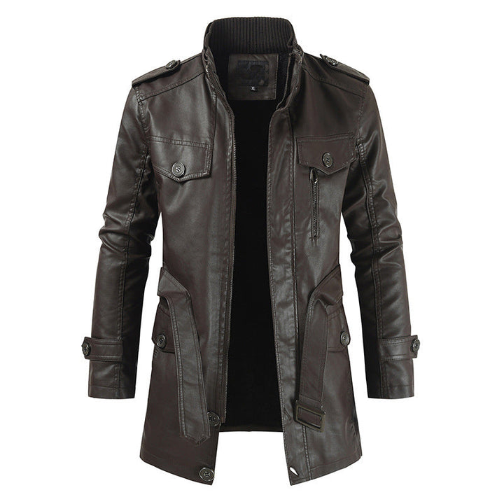 Howard - Retro-Leder-Trenchcoat für Herren