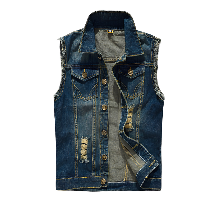Morley - Retro-Jeansweste mit Taschen für Herren