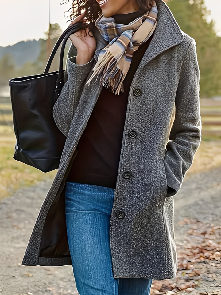 Jaclyn - Moderner und vielseitiger Damen-Tweedmantel