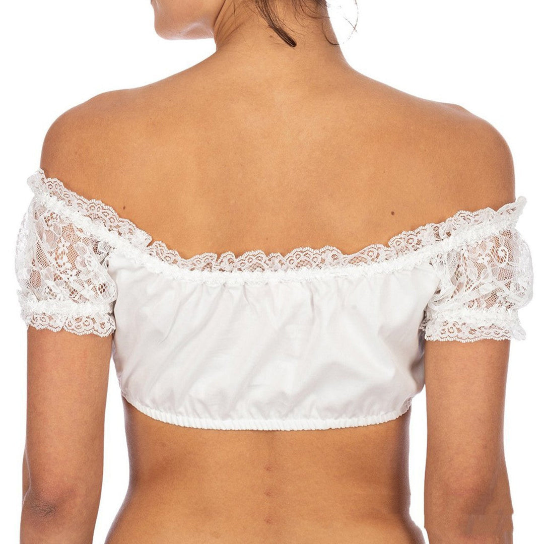 Monique - Retro-Trachtenbluse mit Spitze für Damen