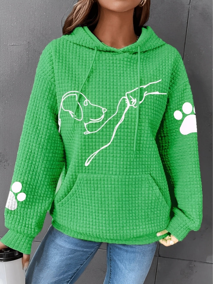Berenice - Bedrucktes, warmes Damen-Kapuzensweatshirt