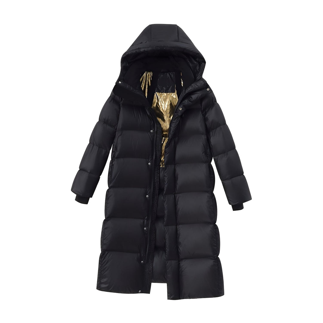 Mildred - Bequeme lange Daunenjacke für Damen