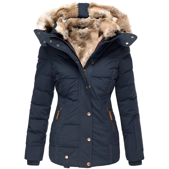 Odelia - Stilvolle, körpernahe Jacke mit Pelzkragen für Damen