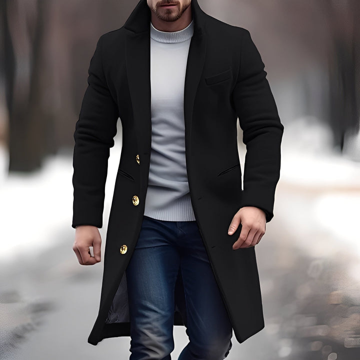 Zackary - Gemütlicher, mittellanger Herren-Wollmantel