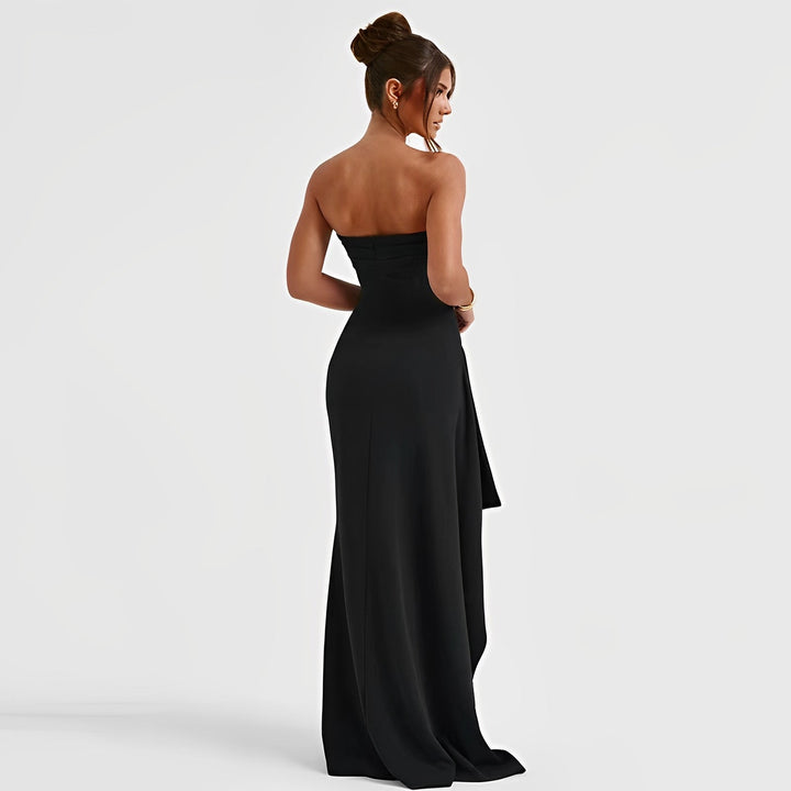 Aubree - Elegantes, rückenfreies Damenkleid mit Schlitz