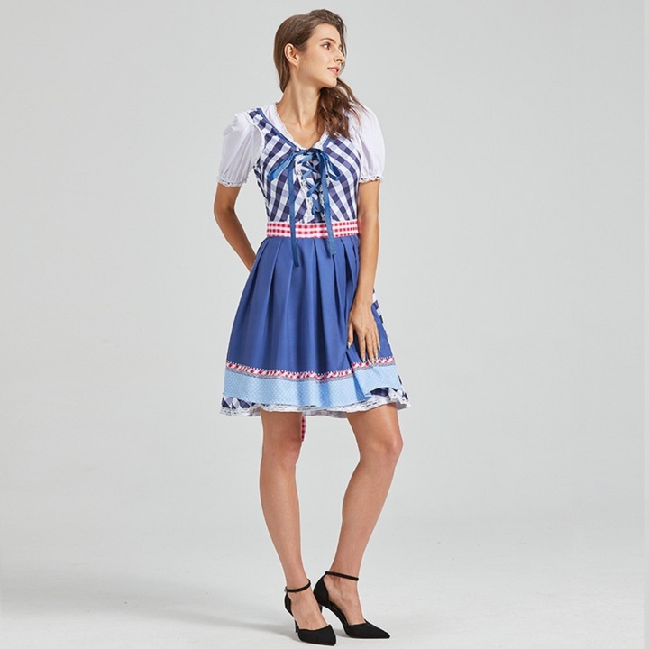 Rowina - Traditionelles kariertes Oktoberfest-Dirndl für Damen