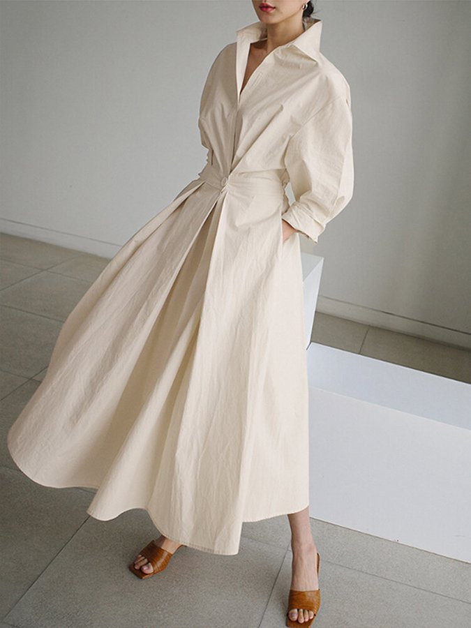 Mejie - Klassisches Hemdkleid mit Knöpfen