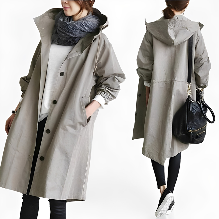 Giselle - Frauen-Regenjacke mit Kapuze, wasserfest
