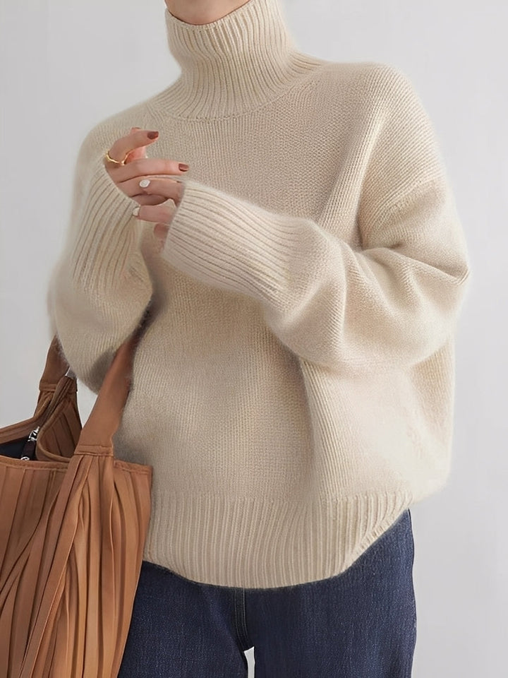 Natalia - Eleganter Damen-Kaschmir-Rollkragenpullover