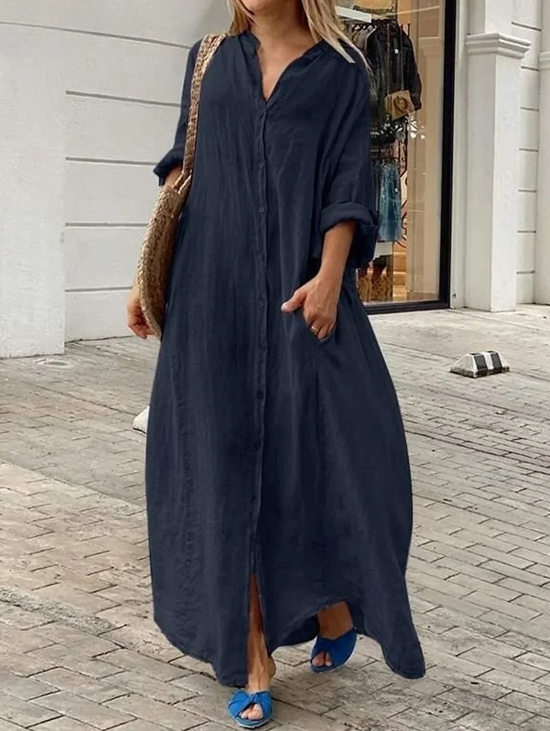 Carly - Entspanntes Kleid mit Langen Ärmeln