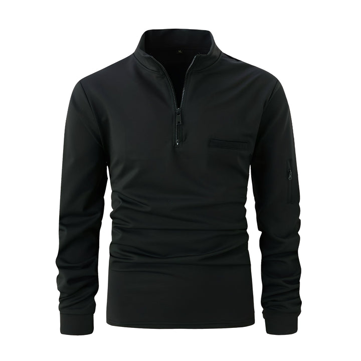 Lucian - Herren-Shirt mit Reißverschluss und Tasche für Freizeit