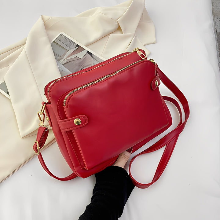 Michaela - Klassische Lederschultertasche für Damen