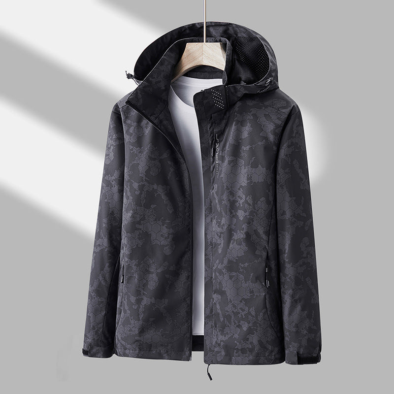 Palmer - Unisex Windjacke mit Kapuze und Muster