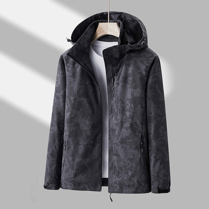 Palmer - Unisex Windjacke mit Kapuze und Muster