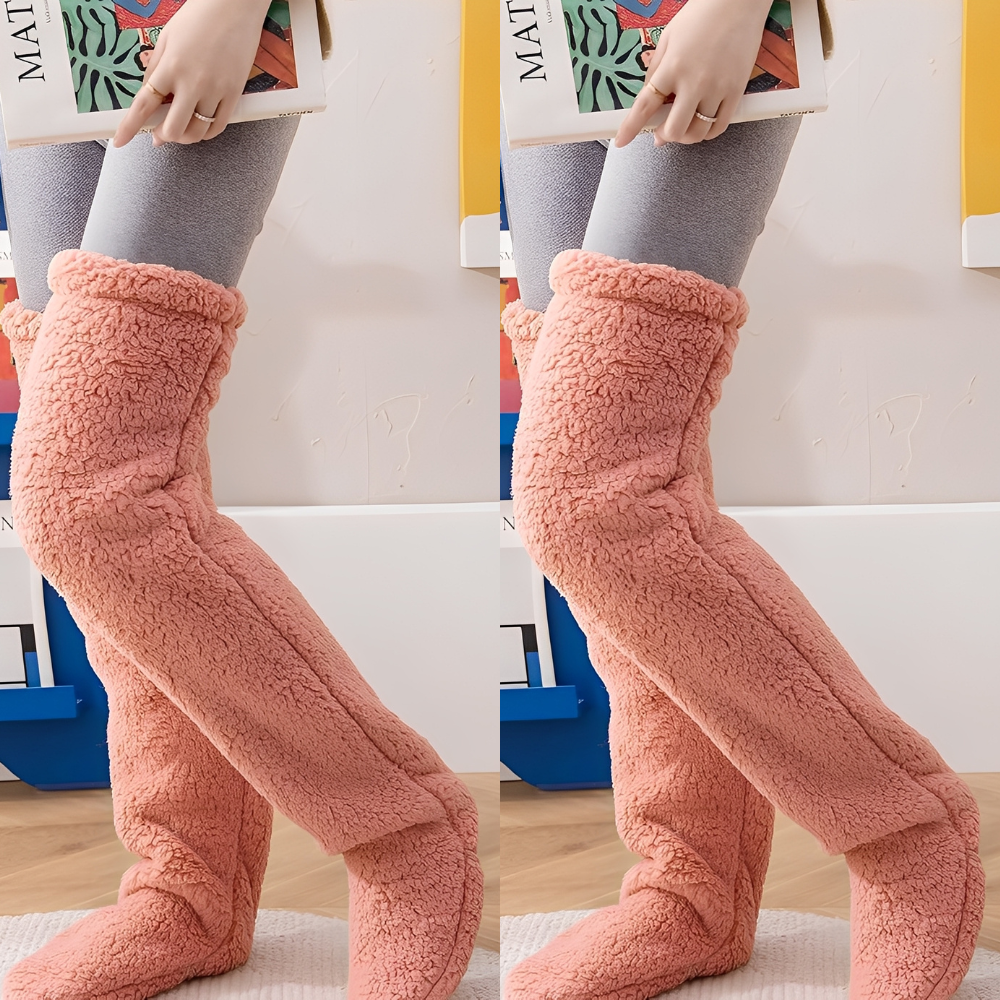 Camellia - Warme, überkniehohe Wintersocken für Damen