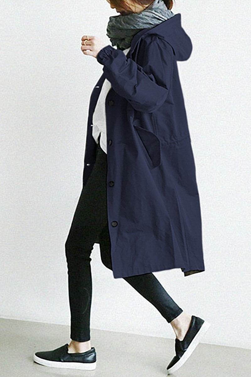Rowana - Regenfester Damen-Trenchcoat mit Kapuze