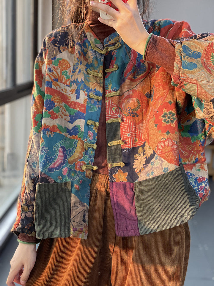 Charisse - Traditioneller Damenmantel im ethnischen Stil mit Taschen