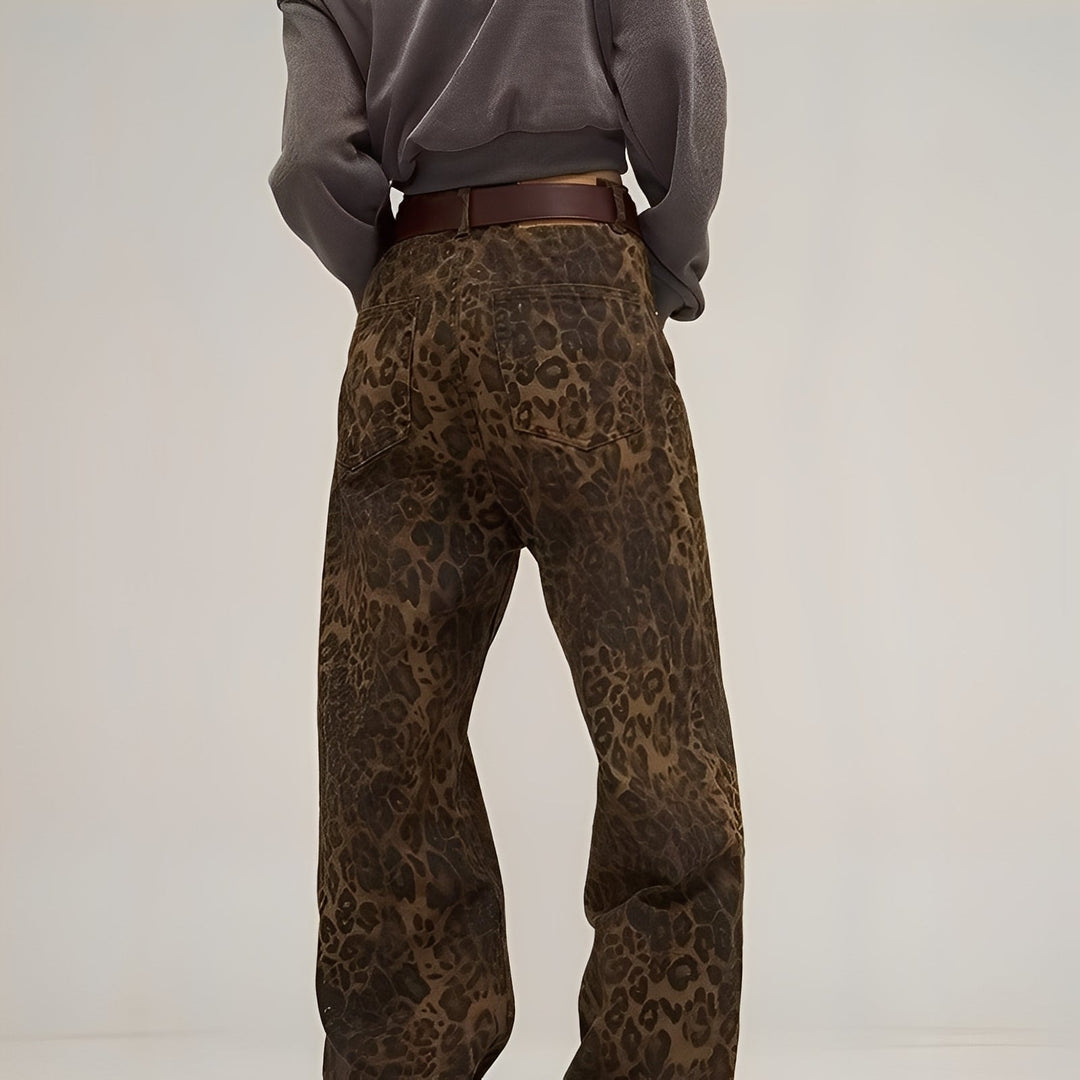 Felecia - Trendige bedruckte Baggy-Jeans für Damen