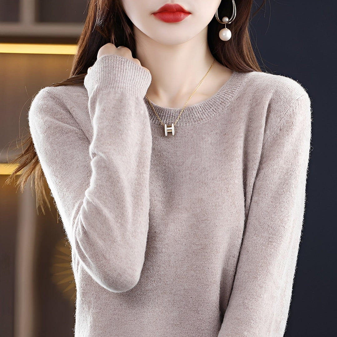 Julia - Trendiger, eng anliegender Damen-Wollpullover