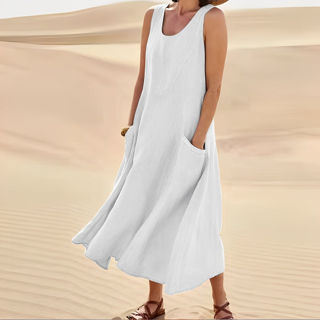 Melyssa - Elegantes, ärmelloses langes Damenkleid