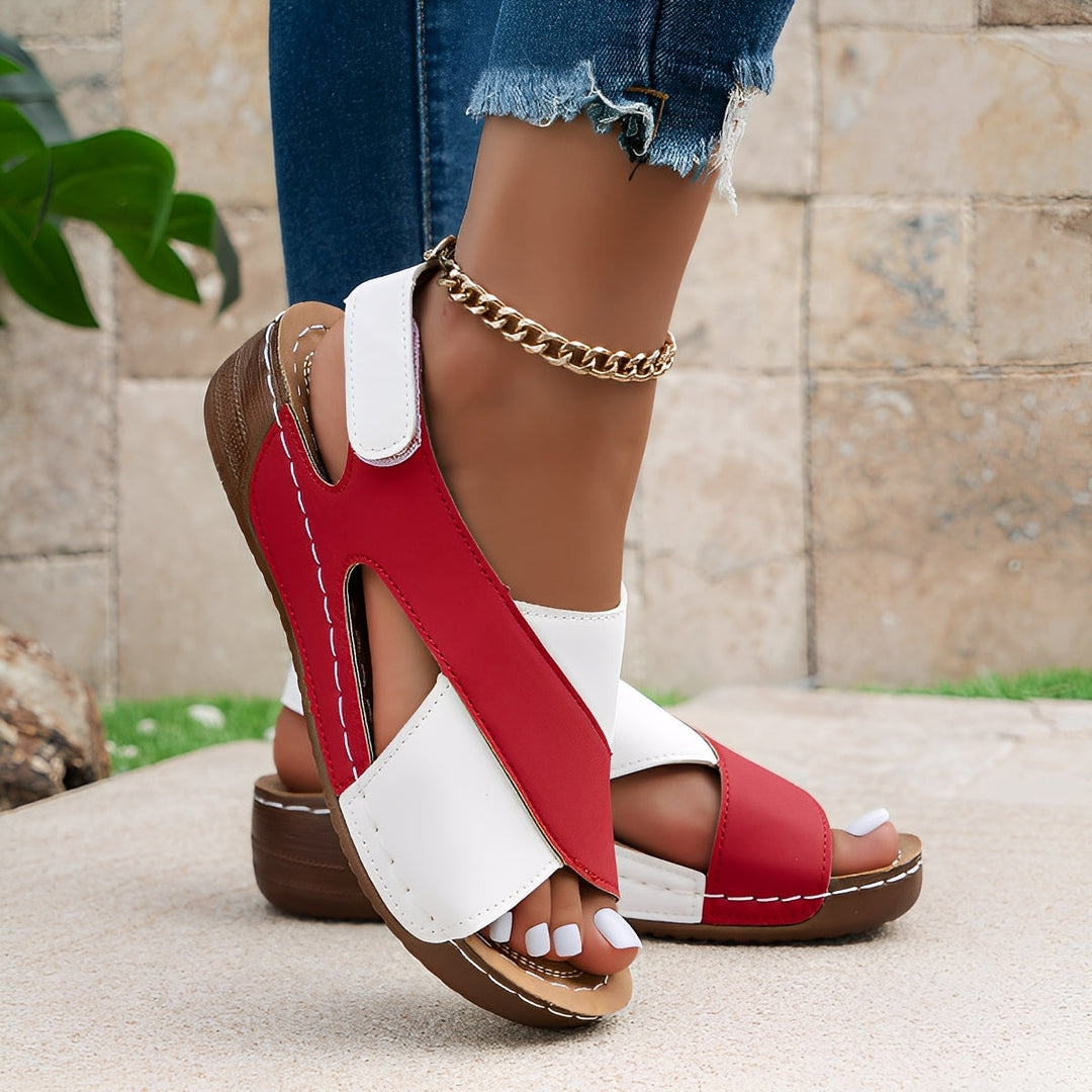 Clarissa - Bequeme Damen-Keilsandalen mit Kreuzriemen
