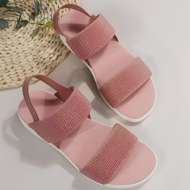 Jessika - Bequeme flache Damen-Sandalen aus Flyknit