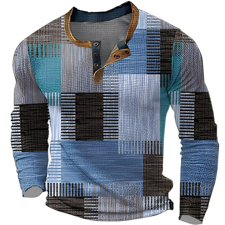 Brennan - Lässiges, bedrucktes Herren-Langarmshirt